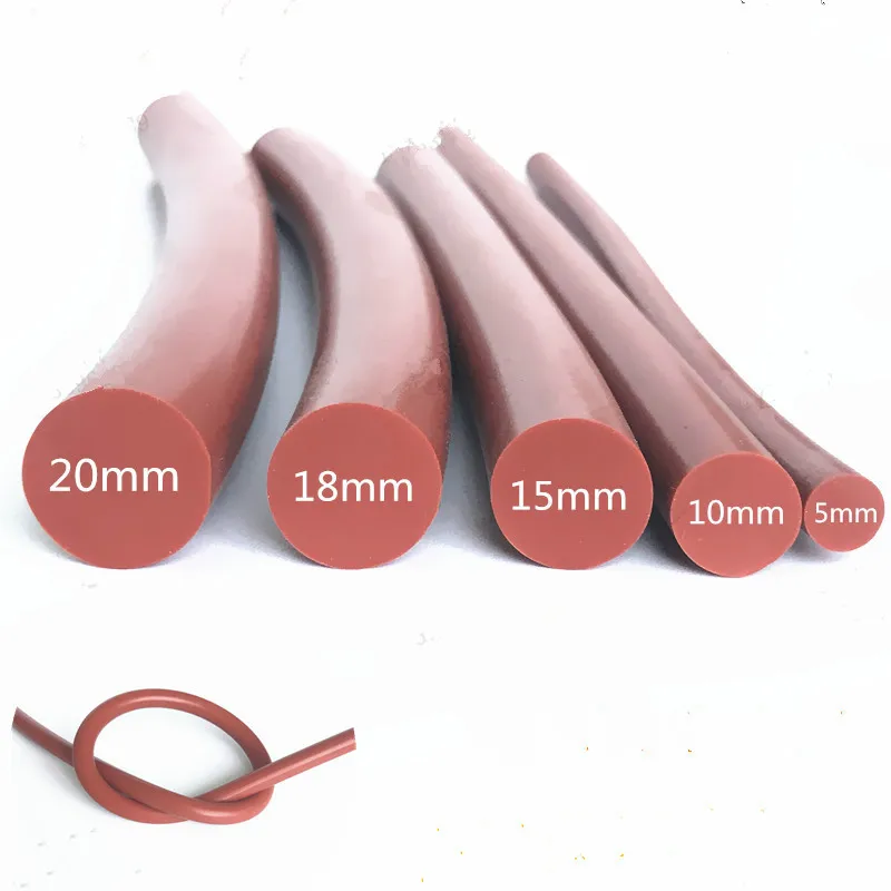 Diâmetro Vermelho 1.5 10 Borracha de Silicone Dois Milímetros Rod Silicon Cordão Silicone Bar