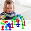 Small Bees Suction Cup Toys Set,Soft Building Blocks Pop Sucker,Parent-child Interactive Game, Window Bath Toys 1