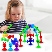 Small Bees Suction Cup Toys Set,Soft Building Blocks Pop Sucker,Parent-child Interactive Game, Window Bath Toys 1