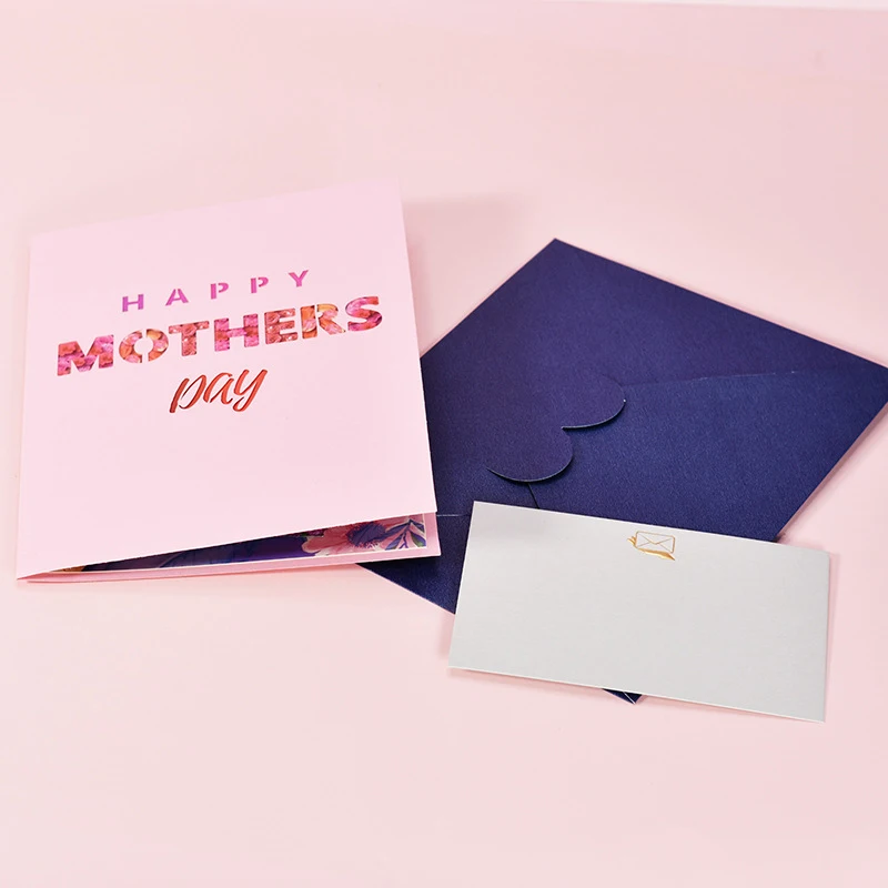Greeting cards 3D Happy Mother's Day pop-up flower blessing card with envelope for mom wife birthday