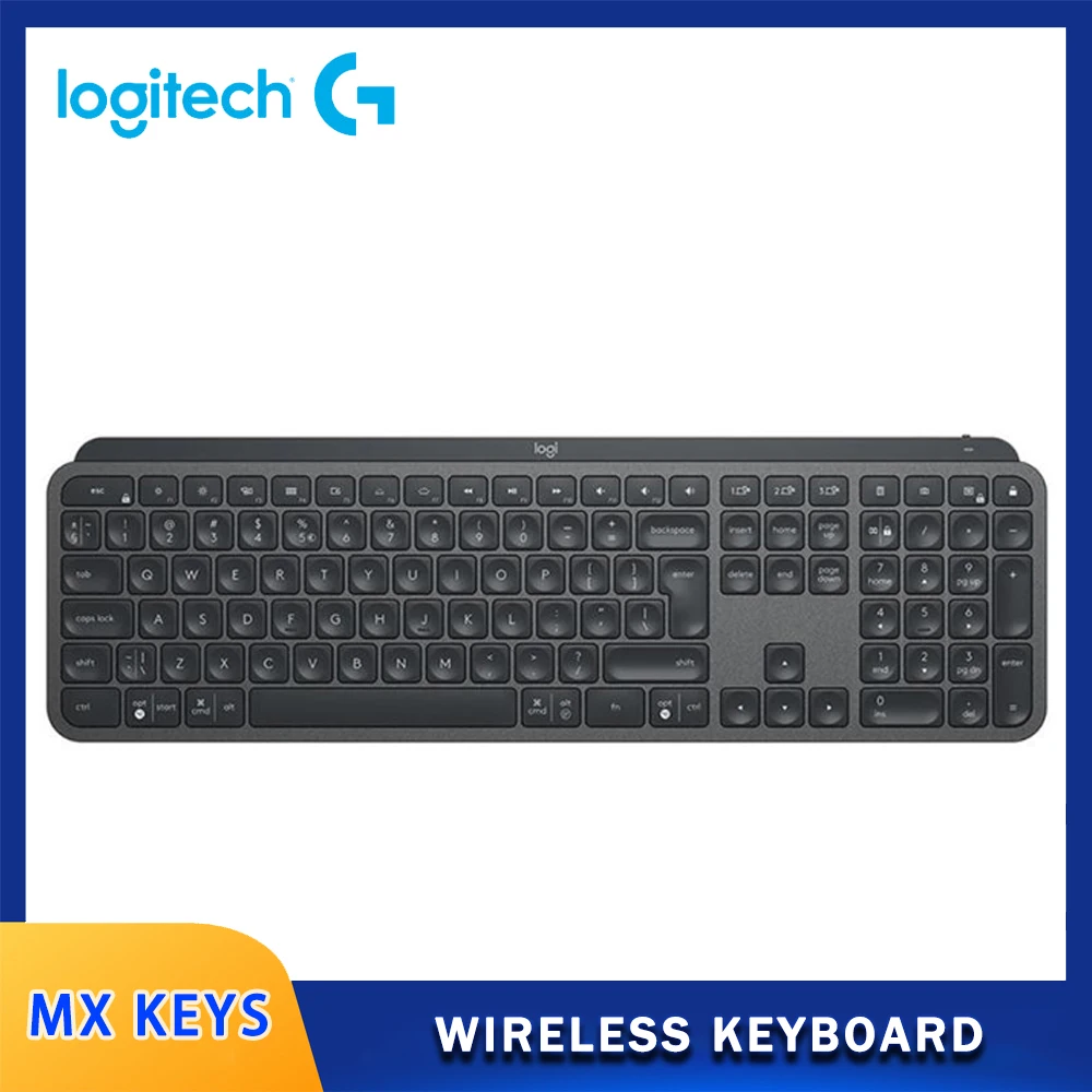 Logitech MX Keys Wireless Bluetooth Charging Backlit Keyboard Ultra
