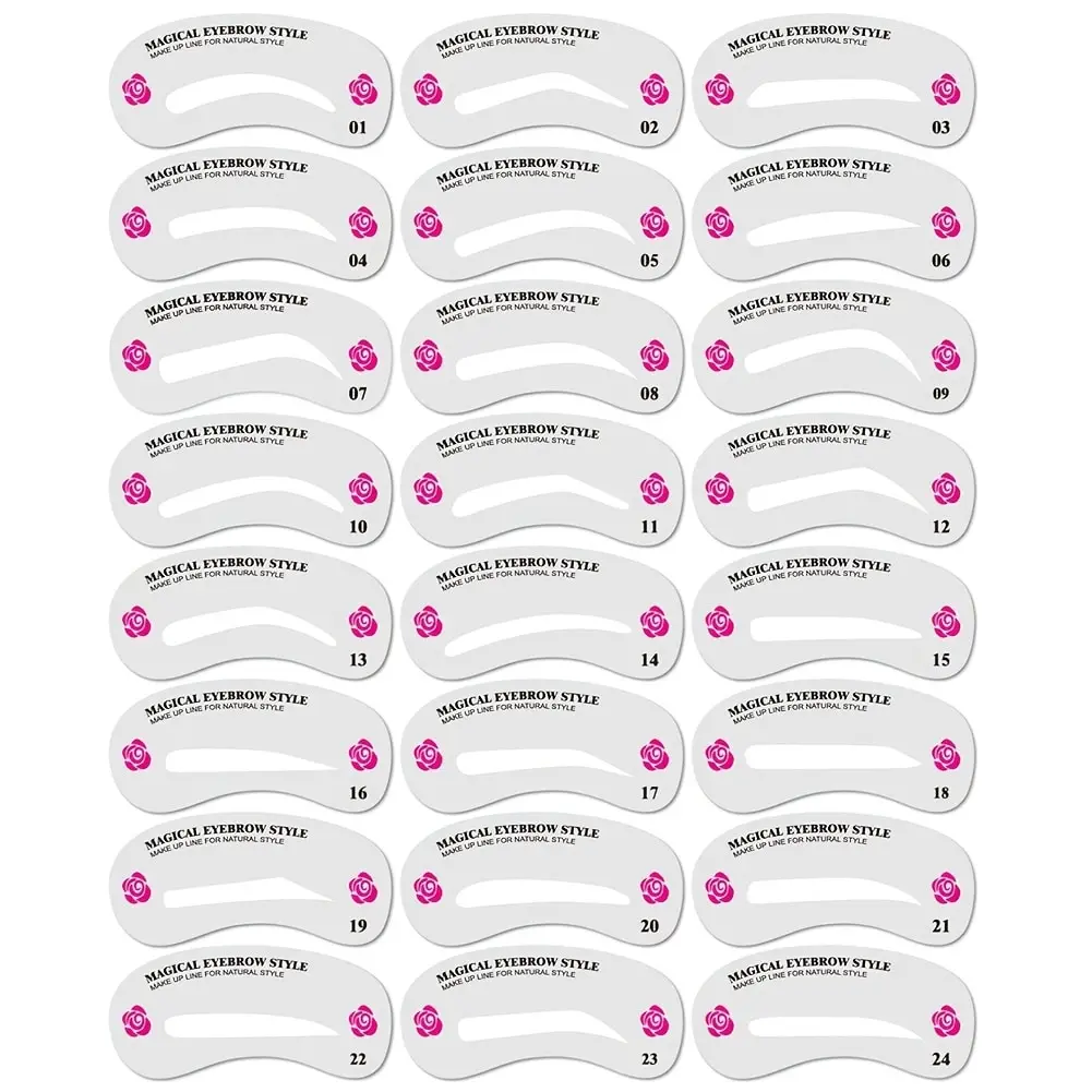 Grooming Eyebrow Stencil Kit 24 Styles for Women makeup tools,eyebrow stencil tool