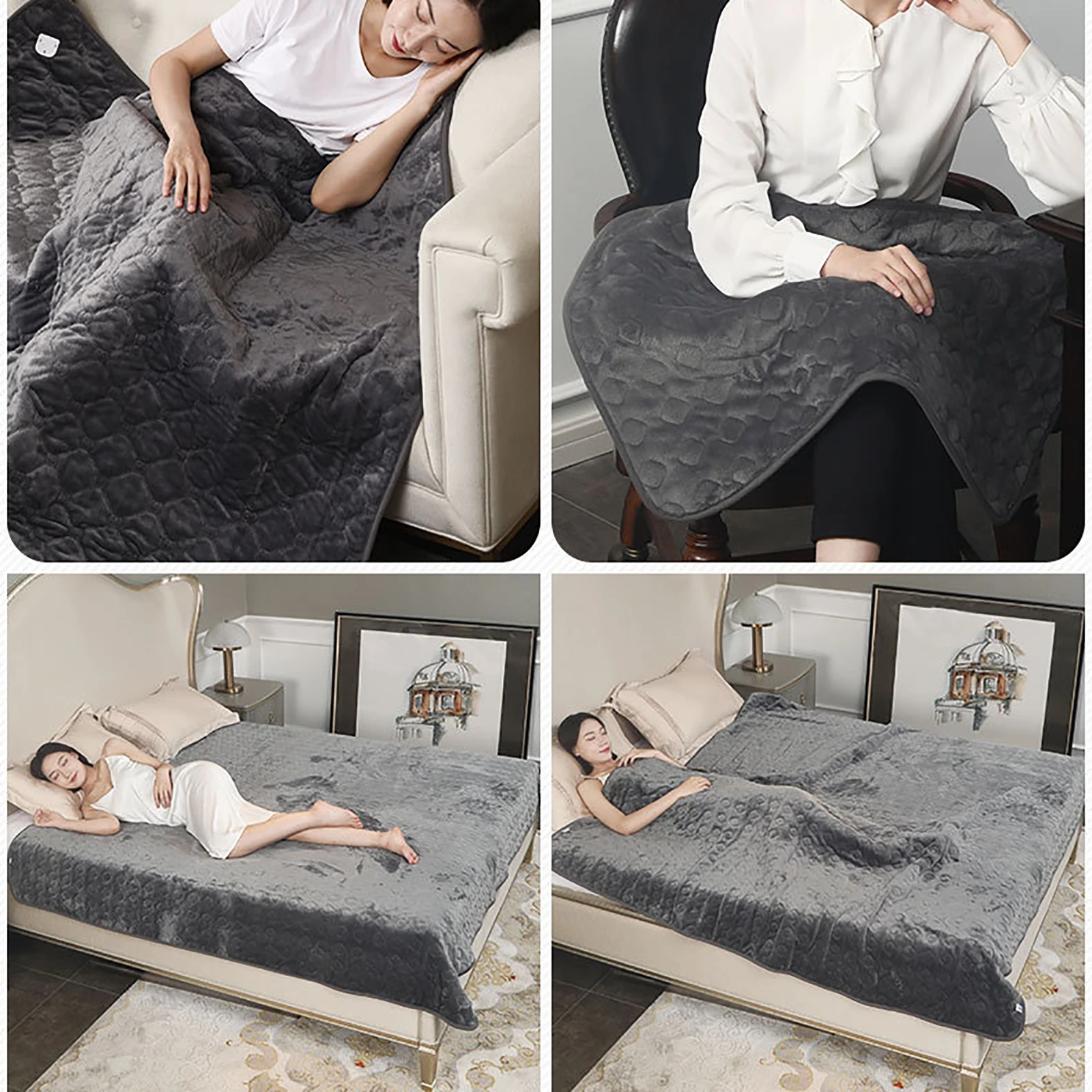 1.6x1.2m/1.8x1.5M Winter Warmer Heater Double Sided Flannel Electric Blanket  Thermostatic Washable Heating Electric Blanket Pad - AliExpress