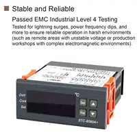 Contrôleur de Température STC-8080A+ pour Chambre Froide Réfrigérateur Congélateur Dégivrage Affichage Numérique Régulateur Intelligent Haute Précision 4