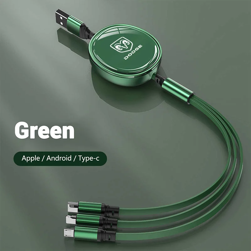 3 in 1 small data cable USB Type C fast charging cable for Dodge SRT Journey charger Challenger Nitro Durango accessories