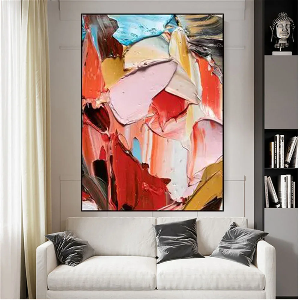 

100% Handmade Color Thick Texture Canvas Abstract Large Oil Painting Modern Room Home Decoration Art Wall Fashion