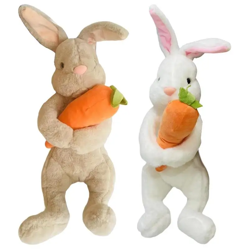 20cm Bunny Stuffed Animal Bunny Hugging Carrot Plush Toys Soft Stuffed Rabbit Toy for Girls Boys Birthday Gifts Easter Decor