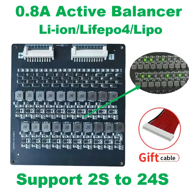Lifepo4 Li ion Battery Balance Board Active Balancer Equalizer for 2S