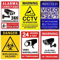 24-Hour Surveillance Security Metal Sign