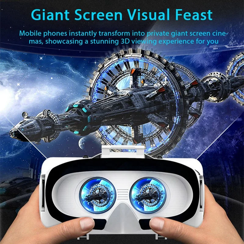 VR Headset 3D VR Glasses Virtual Reality Viar Goggles Headset Devices Smart Helmet Lenses Cell Phone Mobile Smartphones Viewer