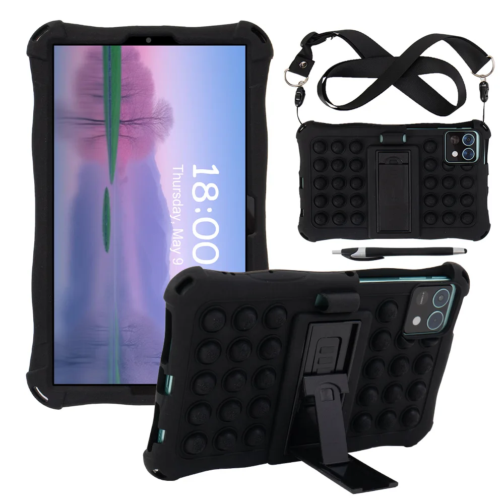 Children's Soft Silicone Tablet Cover with Stand and Strap - 8.7 Inch