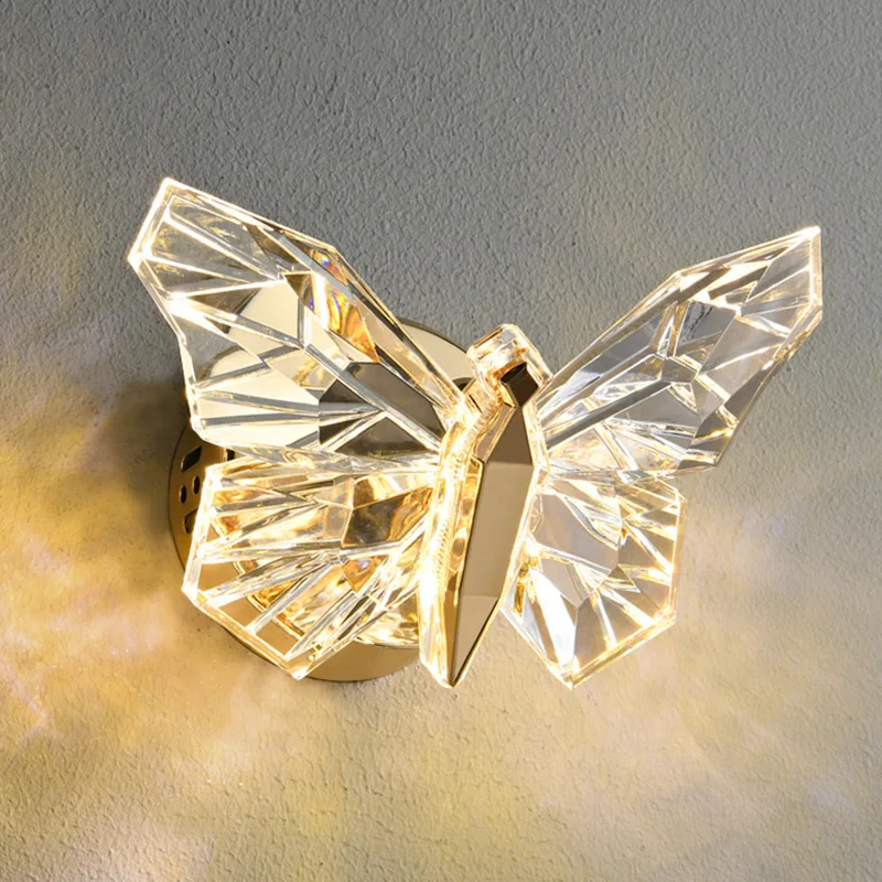 

LED Butterfly Wall Lamp Nordic Pendant Lights Indoor Lighting Living Room Luxury Decoration Hanging Light Bedside Corridor Stair