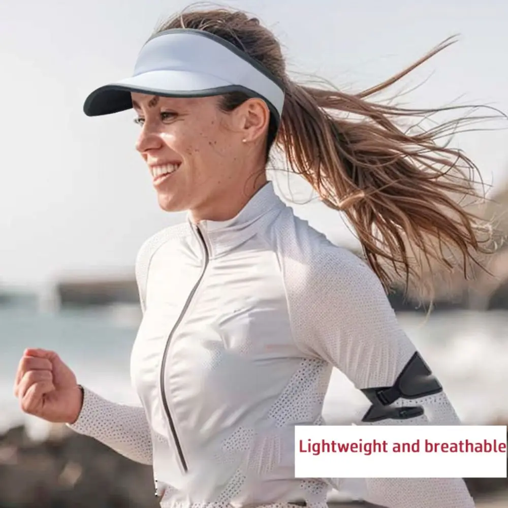 New Breathable Summer Sun Visor Hats UV Protection Quick-drying Sunscreen Cap Adjustable Solid Tennis Hat for Men Women