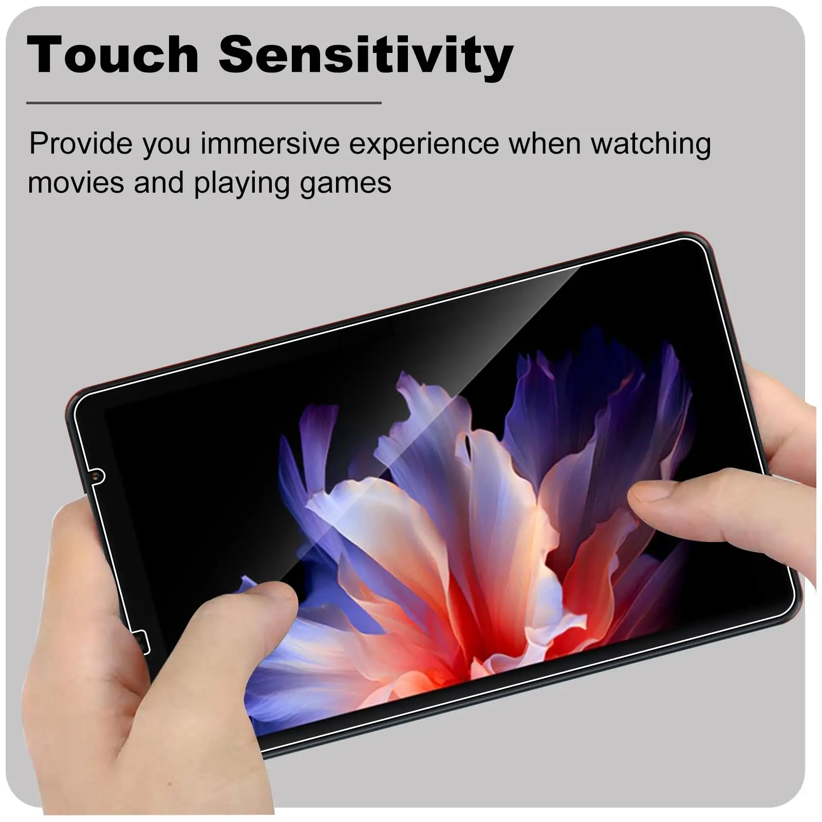Premium 8.0 HD Tempered Glass Screen Protector - 9H Hardness, Anti-Scratch, Anti-Fingerprint