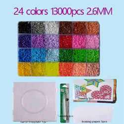 Creative 3D Puzzle Iron Beads Craft Set with Large Pegboard (24 colors and tool)