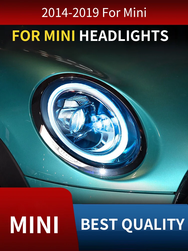 

Стайлинг автомобиля FT, передняя фара для MINI F55 F56, светодиодные фары 2014-2021 F57 Assembiy DRL, поворотный фотообъектив, автомобильные аксессуары