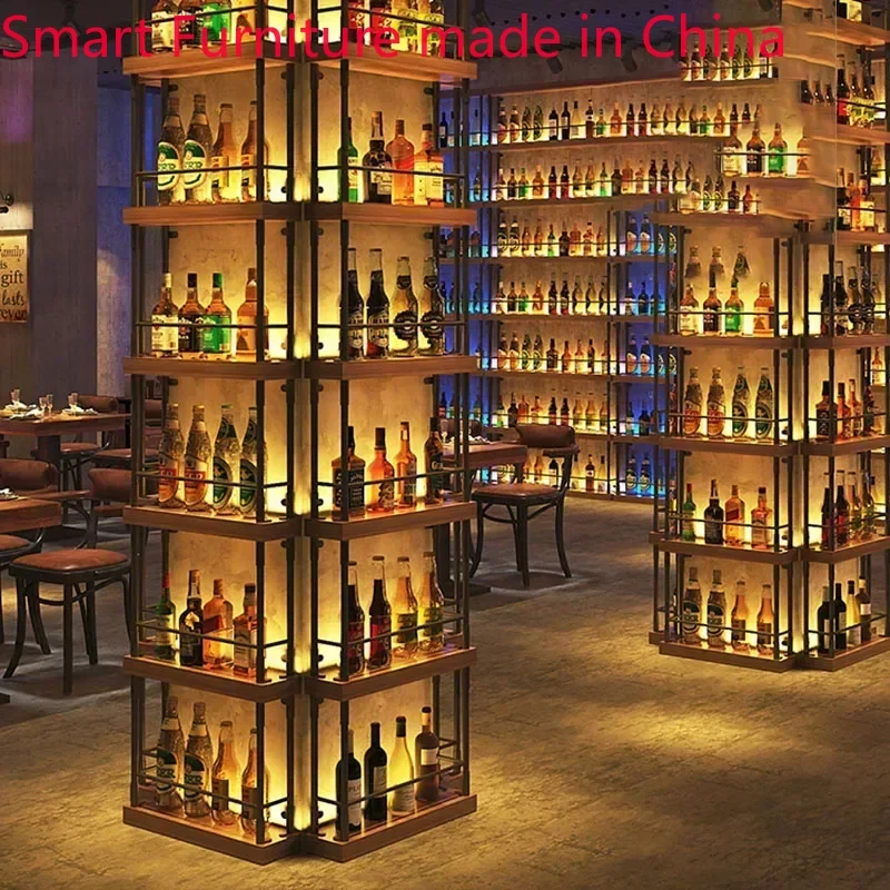 

Floor Free Standing Wine Racks Whisky Holder Modern Liquor Store Wine Rack Luxury Living Room Botellero Vino Household Products