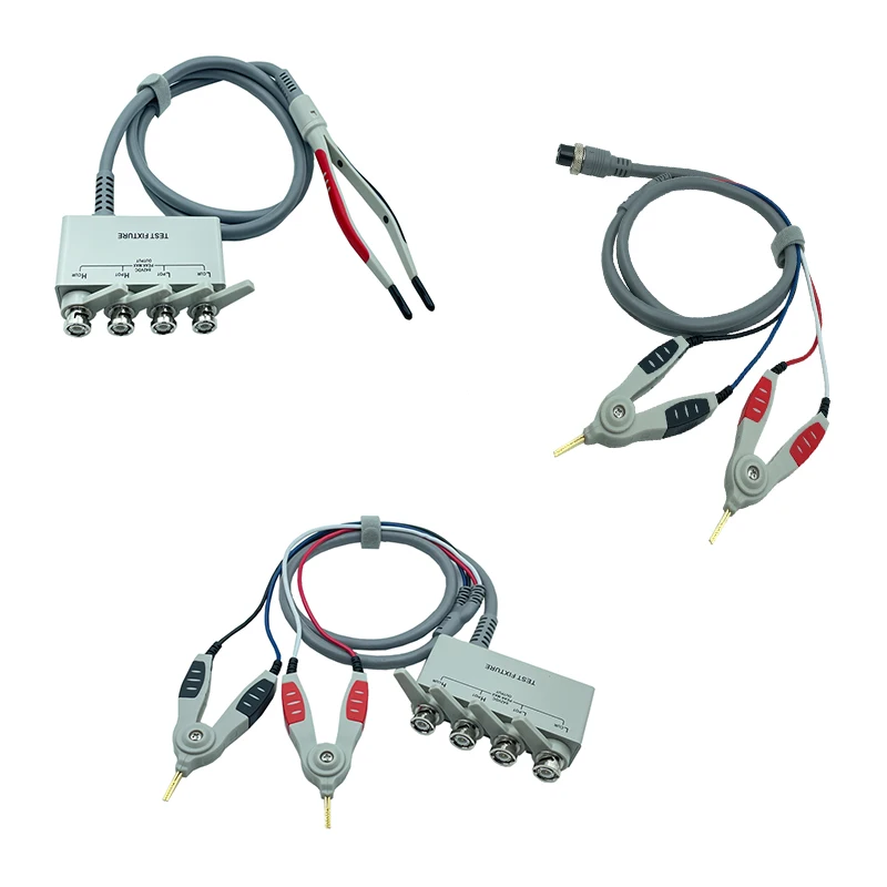 KelvinTestLeadClipDigitalBridgeClampLCRInstrumentCableSMDPatchWireLength1mBetterTestAccuracy