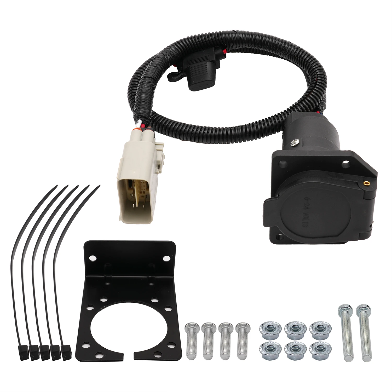 4-Pin Trailer Wiring Harness For Tesla Model Y 2021-2023 - Plug & Play Flat Connector