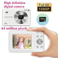 4K HD Mini Digital Camera 64M Pixels with 2.4 Inch Screen Student Digital Cam Auto Focus 18x Zoom Photography Outdoor Travel 1