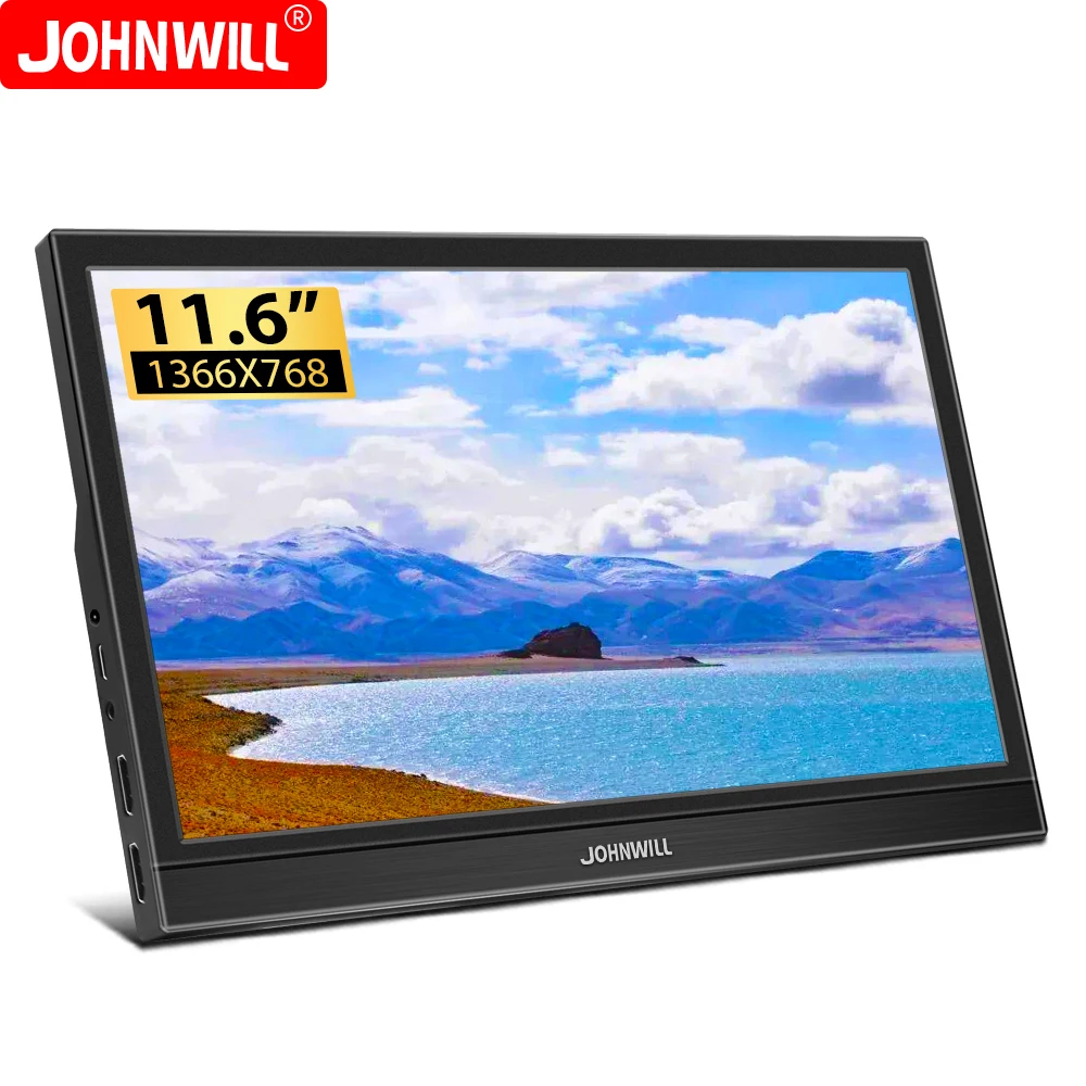 Monitor Portatile 11.6 Pollici 1366 X768 Display Lcd Monitor Da Gioco Tft Per Laptop Raspberry Pi Ps4 Xbox360 Switch Compatibile Con Hdmi