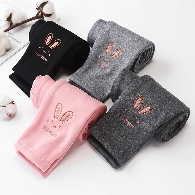 Girls Warm Rabbit Leggings 3