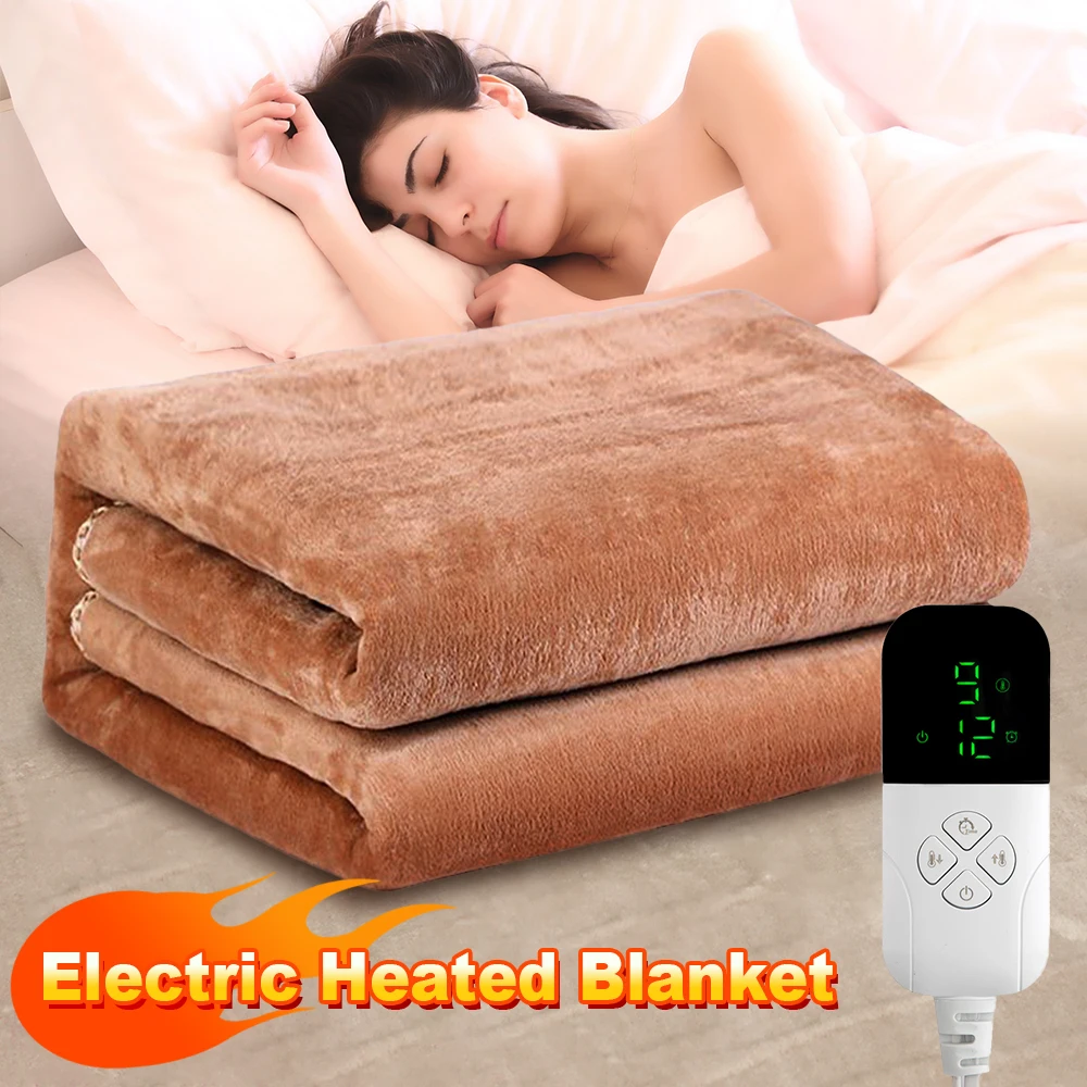 180*130cm Electric Blanket Double Bed Warm Winter Blanket Heated Sheet  Heating Mat Mattress Cover Body Warmer Heating Pad Heater - AliExpress