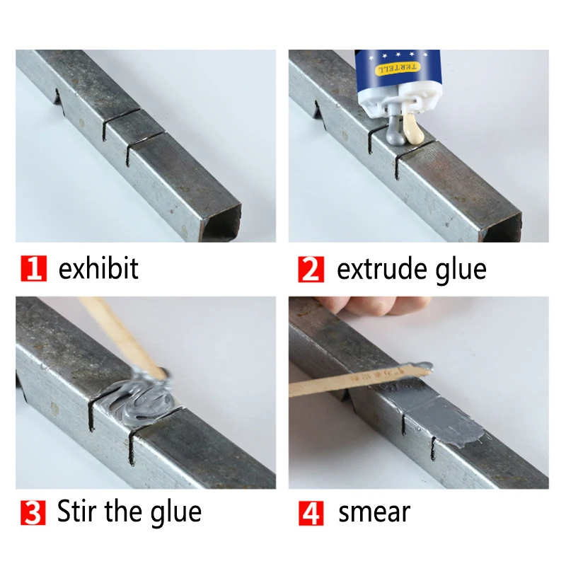 Extrusion Metal Repair Adhesive Industrial High Strength Bonding Sealant Weld Seam Metal Repair Agent Strong Casting Ab Glues images - 6