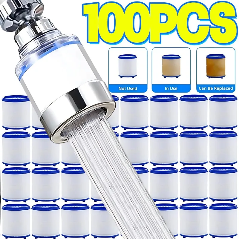 100x ก๊อกน้ํากรองน้ําลบคลอรีนโลหะหนัก Softening Hard Water Bath กรองเครื่องฟอกอากาศ KITCHEN TAP ตลับหมึก 1