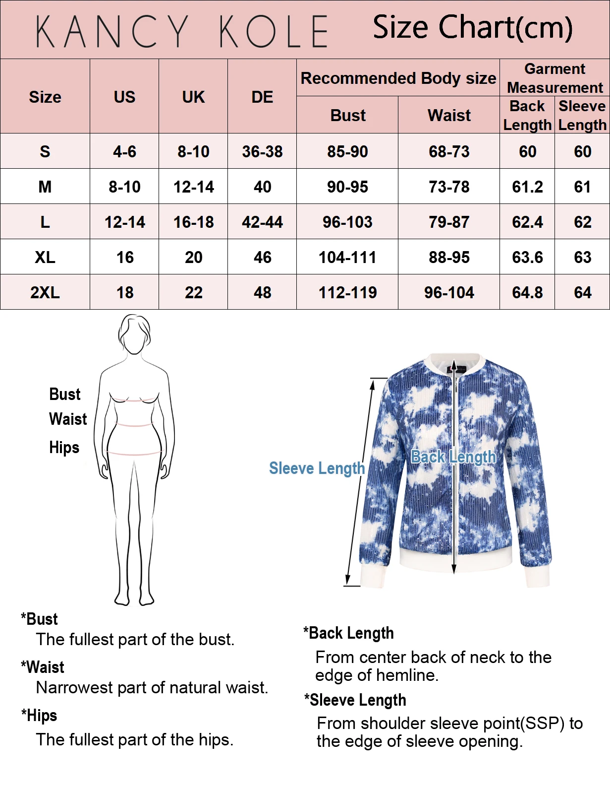 KK Women's Coat Sequined Tie Dye Printed Party Jacket Spring Autumn Long Sleeve Zip Up Base Ball Collar Coat Outerwear