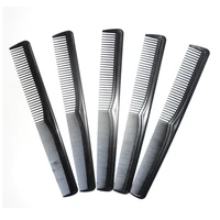 5 Pieces Fine Cutting Wide Tooth Hair Barber Carbon Fiber Salon Hairdressing Comb Heat Resistant Styling Grooming Comb 1