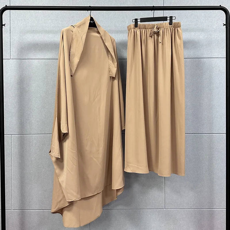 Fashion Women's Wear Dress Two-Piece Long Shirt Maxi Dress Dress muslim dresses  sexy muslim woman  kaftan  muslim sets