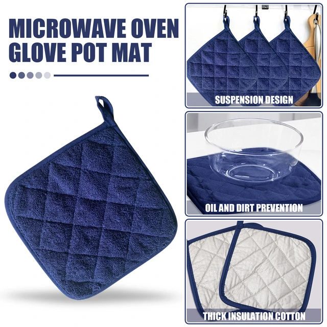 Kitchen Gloves Microwave Baking Glove Oven  Oven Mitts Pot Holders Sets -  3 1 Pot - Aliexpress