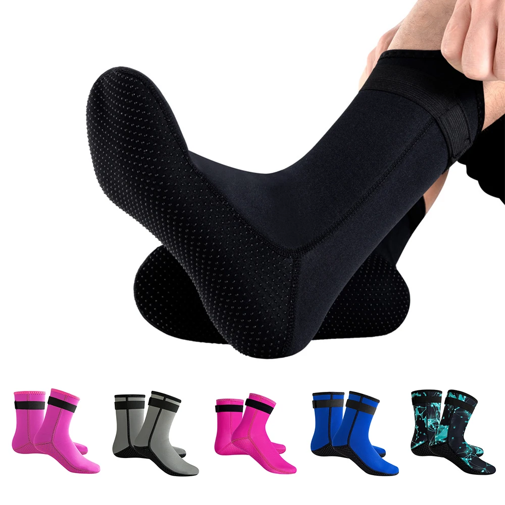 3mm Neoprene Snorkeling Shoes Scuba Diving Socks Beach Boots Wetsuit Prevent Scratches Warming Non-slip Winter Swimming Seaside