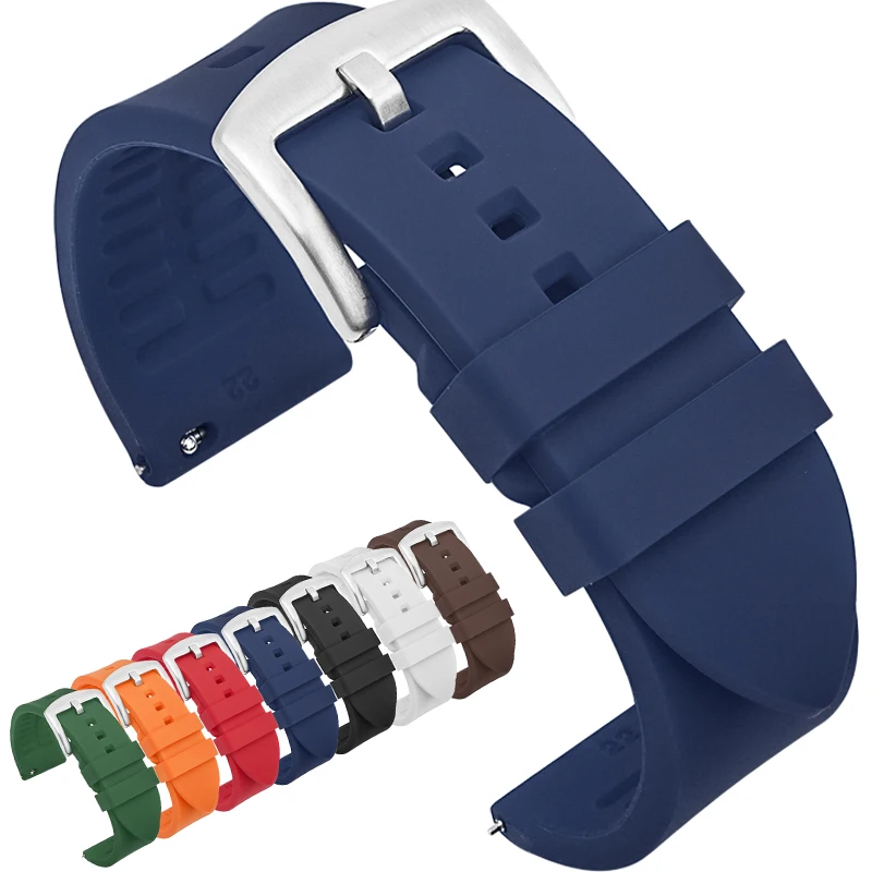20 22 24Mm Cinturino Per Orologio Cinturino Universale In Silicone Per Omega Per Swatch Moonswatch Cinturino Sportivo In Gomma Impermeabile Per Immers