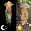 1pc Handmade DIY Jellyfish Lantern, Upgraded Thick Material, Decorative Hanging LED Light, Room Decoration Light 3
