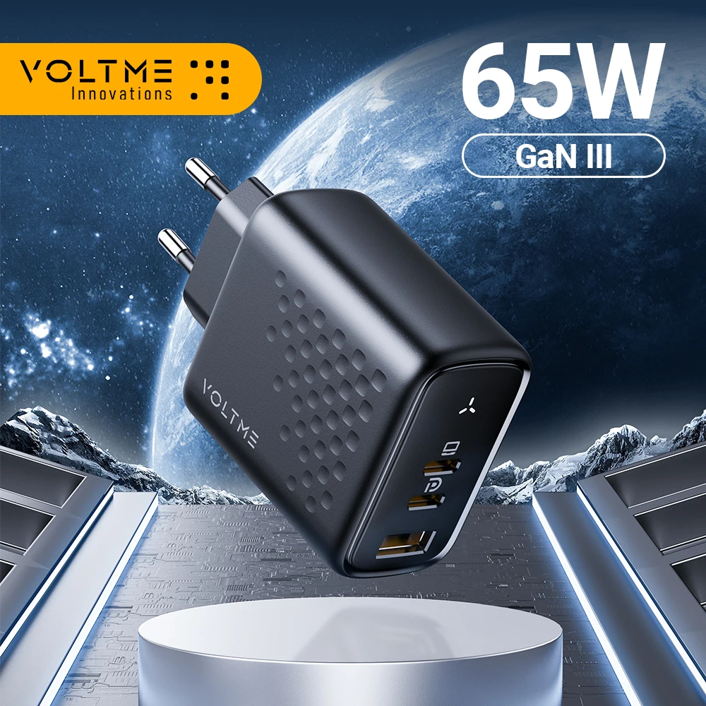 VOLTME USB C Charger, 30W GaN Charger, Dual Port Compact Fast Wall Charger  with Foldable Plug for iPhone 14 13 12 11 Pro Max, Galaxy, Note, iPad Pro