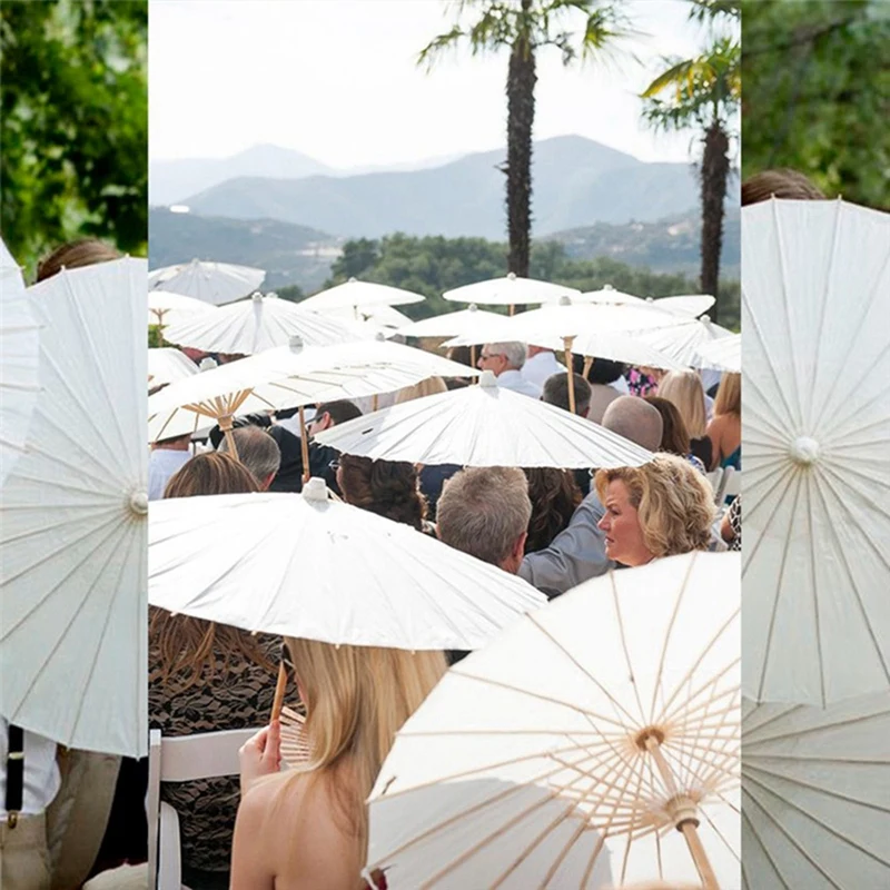 Wedding Umbrella Party Favor Bamboo Umbrellas For Bridal Shower Centerpieces Photo Props 60Cm