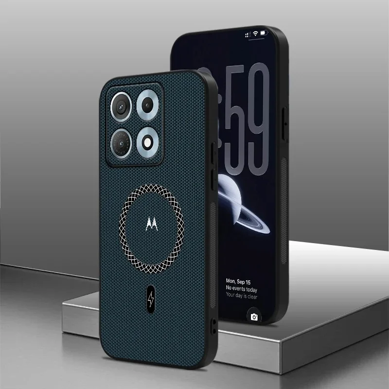 Luxury Fabric Texture Magnetic Case with Anti-Drop Lens Protection