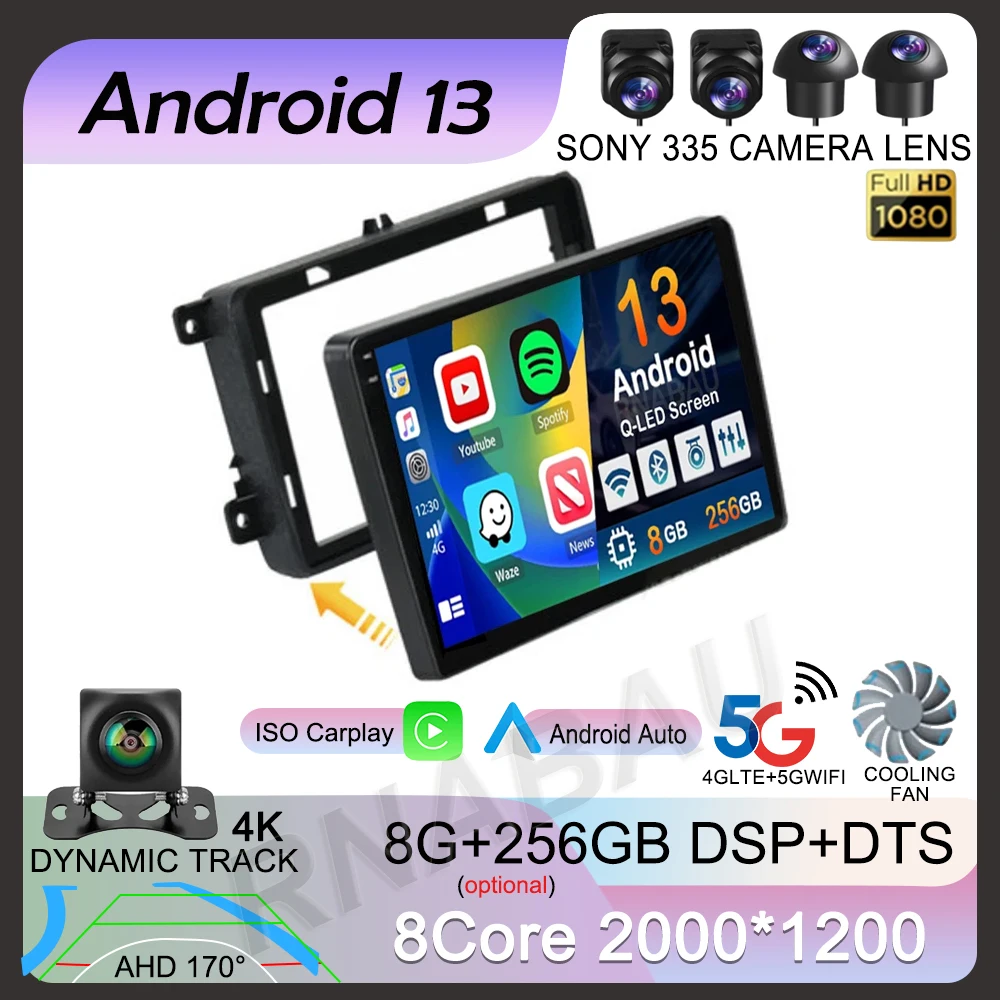 

Android 13 Car Radio For VW/Volkswagen/Golf/Polo/Tiguan/Passat/b7/b6/SEAT/Leon/Skoda/Octavia GPS Navigation Multimedia Player 4G