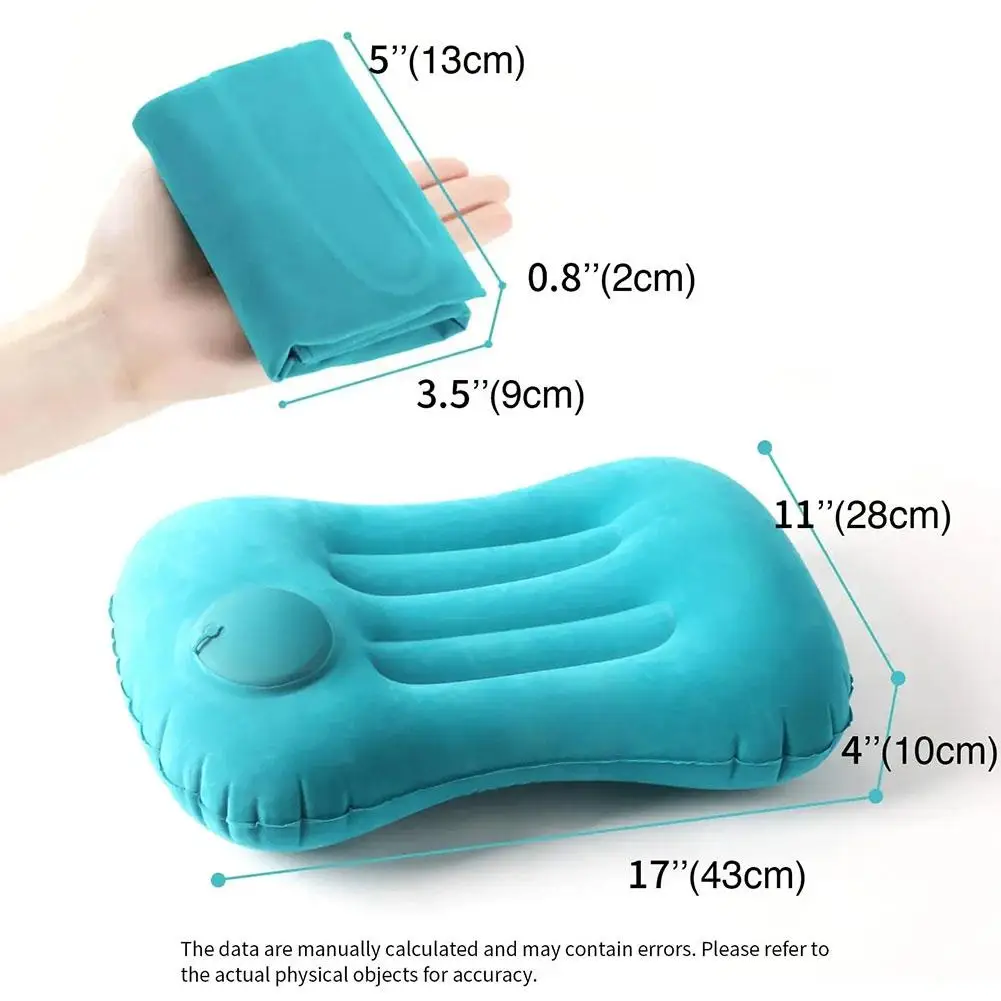 Portable Inflatable Travel Cushion: Comfortable Air Pillow for Camping, Beach, Pool, Backrest & Headrest