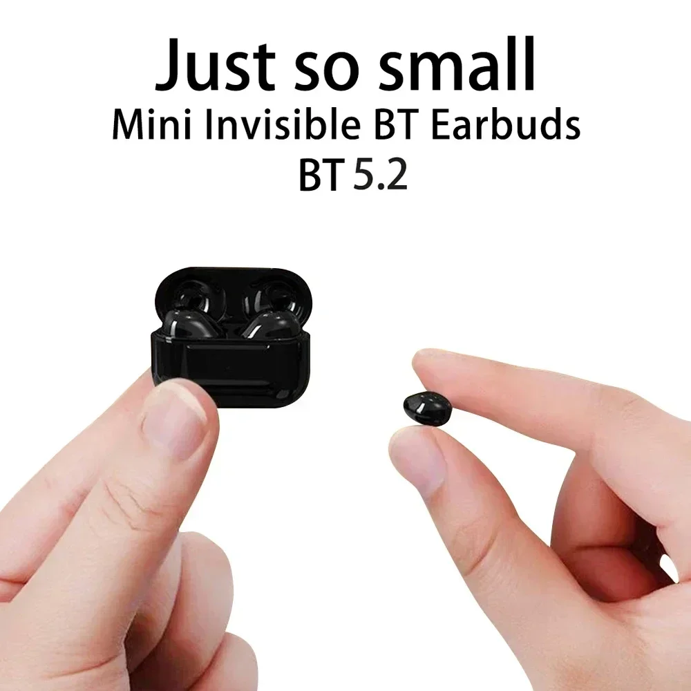 

Wireless Sleepwith Microphone Mini Headphones Bluetooth TWS HD Call Semi-In-Ear Earbuds Noise Reduction Invisible Earphones