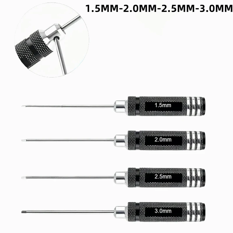 육각 소켓 드라이버 세트, 1.5mm, 2.0mm, 2.5mm, 3.0mm, 고속강 초경질 조합 전용 유지 관리 도구