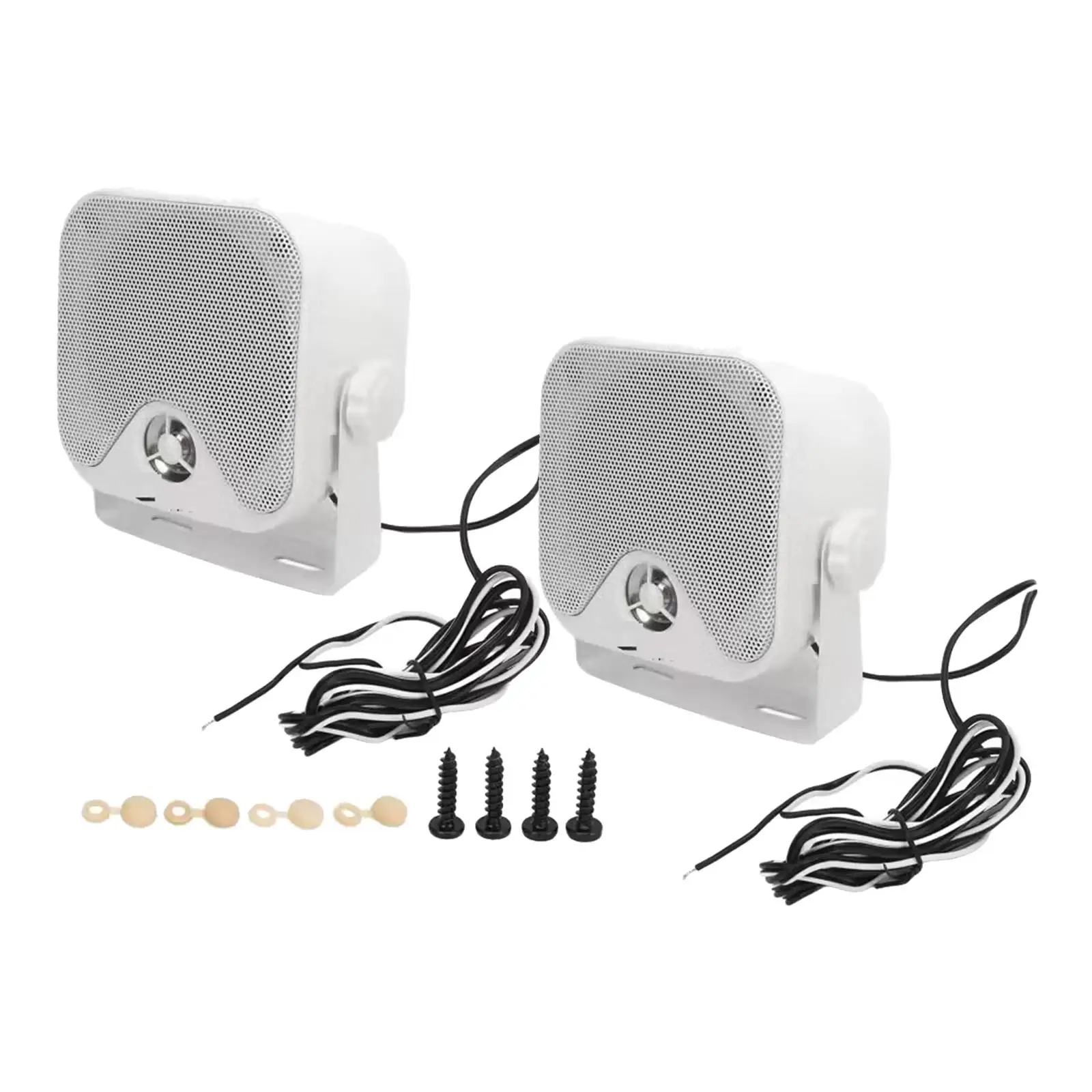 2x Marine Waterproof Speakers Waterproof for Motorcycles Indoor Boats