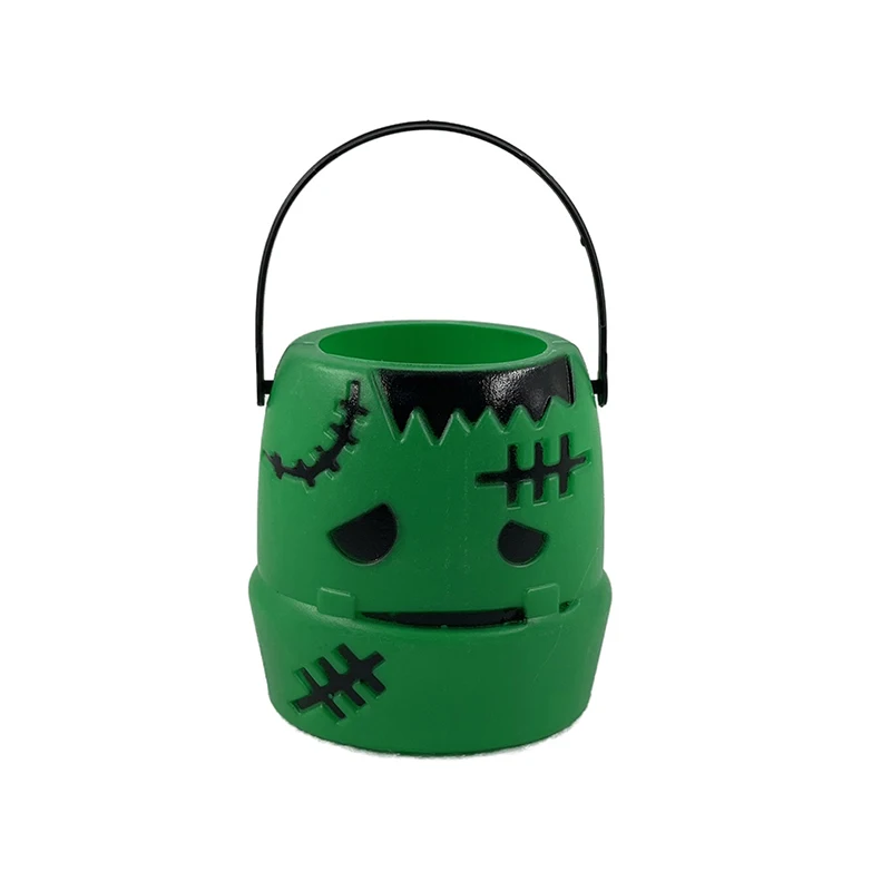 Halloween-Süßigkeitseimer für Kinder, weiß, grün, lila, Geister-Kürbiskorb, Süßes oder Saures, Halter, Party-Dekoration – Detail 6