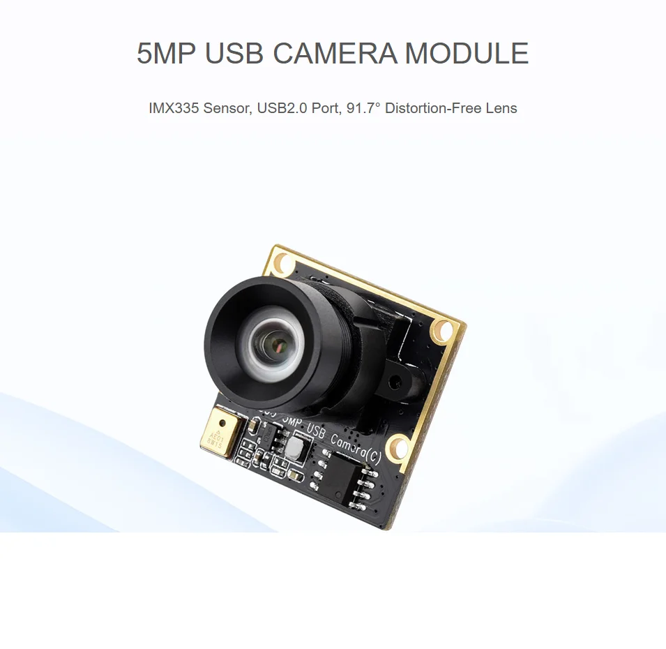 Fotocamera USB IMX335 da 5 MP (C) Registrazione video 2K Migliore sensibilità in condizioni scarsa illuminazione Ampia gamma dinamica Senza distorsioni - immagine 3