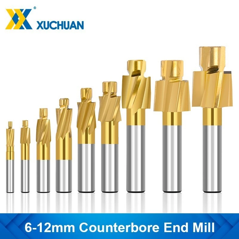 HSS Milling Cutter for Metal Counterbore Mould End Mill 612mm Shank
