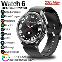 For android And iOS Watch 6 Classic Smart Watch Women Men Sports Fitness Health Waterproof Bluetooth Call Smartwatch 2025 New