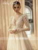Ashley Carol Wedding Dresses For Bride Deep V-neck A-Line Lace Princess Appliques Brush Train Bridal Gowns Vestidos De Novia 3