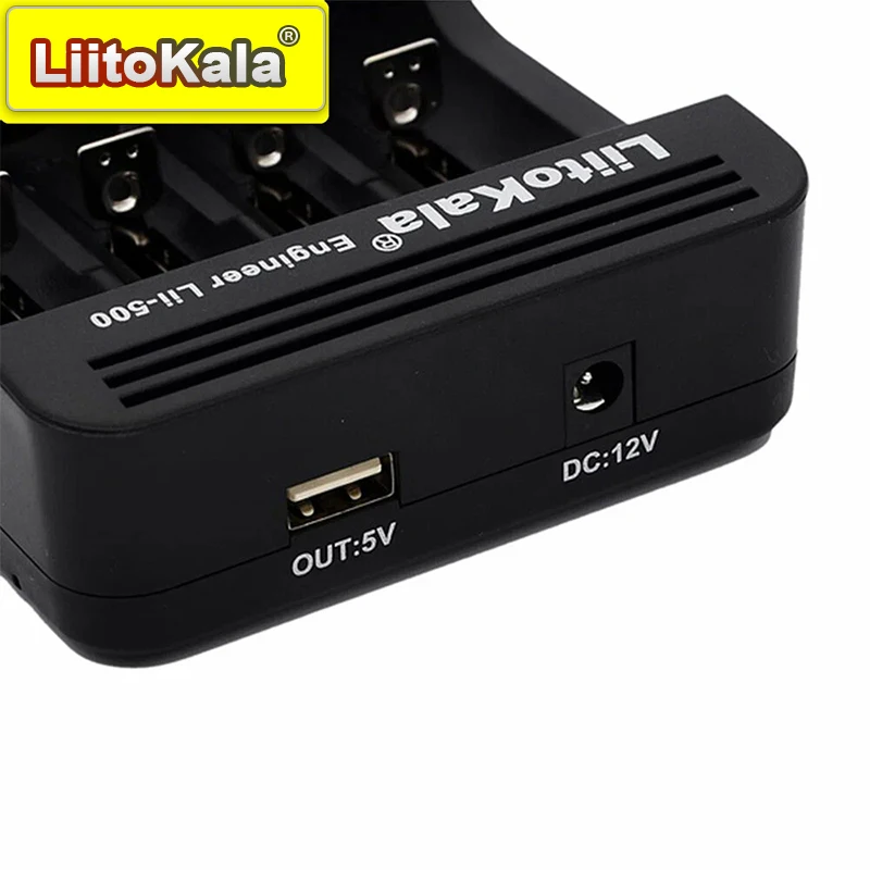 LiitoKala Lii-500 3.7V 3.85V Li ion 1.2V Ni MH rechargeable LED display 0.3A 0.5A 0.7A 1.0A 12V2A 18650 Smart Charger USB output battery charger